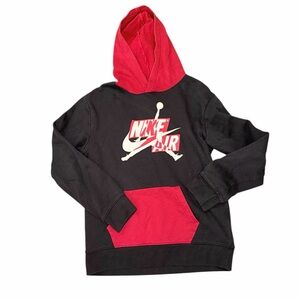 Nike Kids Black and Red Air Hoodie